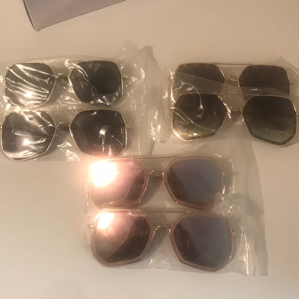 Angle “pentagon” fashion sunglasses